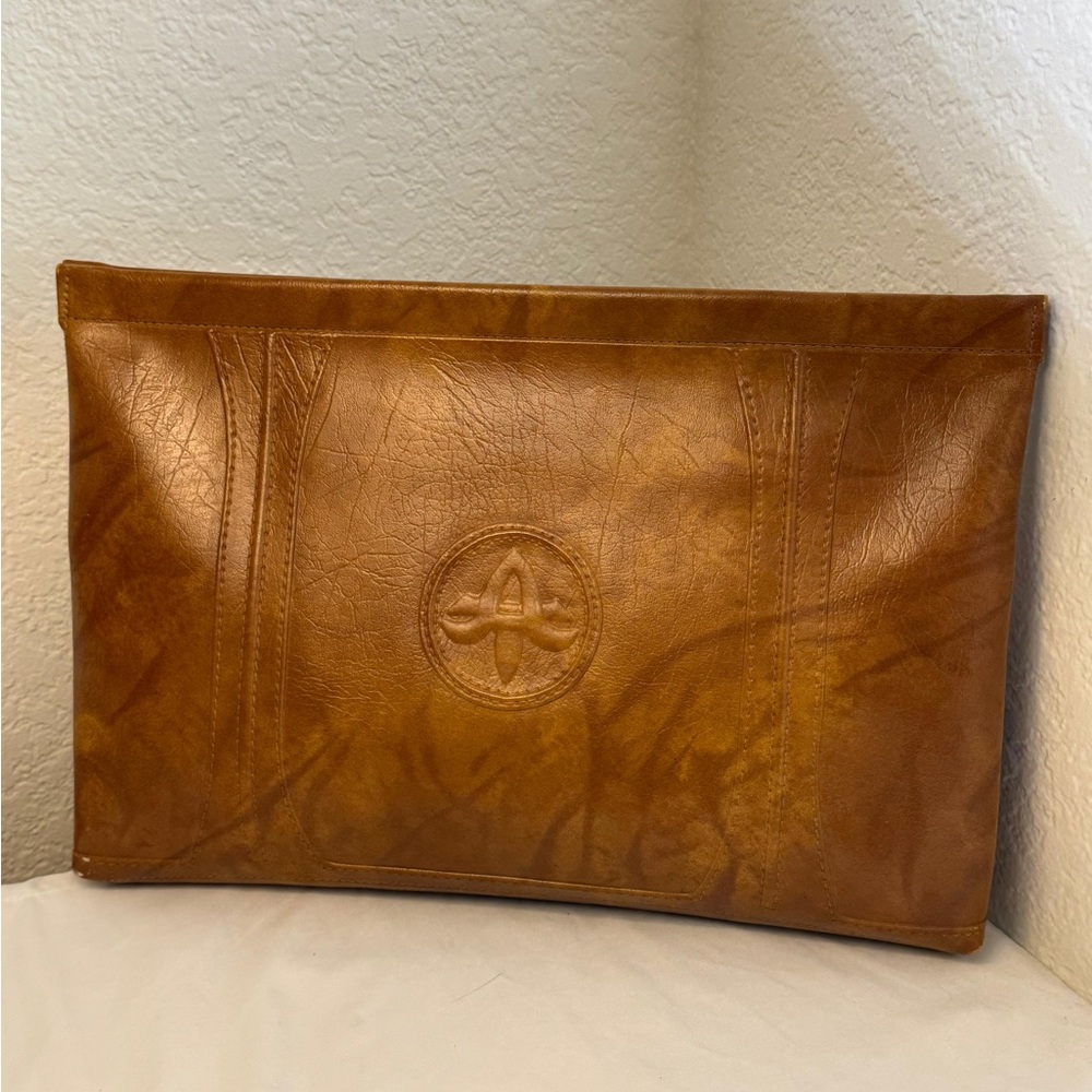 Vintage 1970’s American Tourister Extra Large Brown Clutch Document Laptop Bag